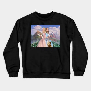 princess and cat Crewneck Sweatshirt